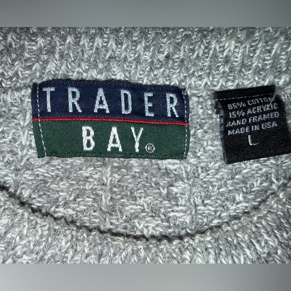 Vintage Trader Bay Gray Sweater, Men Large - Picture 2 of 4